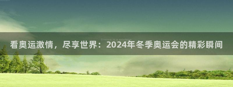 看奥运激情，尽享世界：2024年冬季奥运会的精彩瞬间