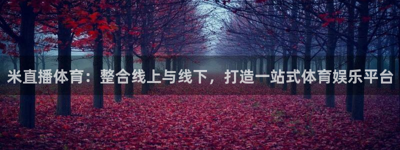 米直播体育：整合线上与线下，打造一站式体育娱乐平台