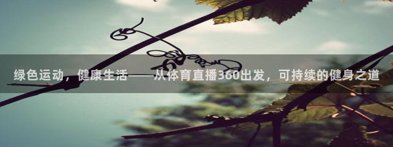 绿色运动，健康生活——从体育直播360出发，可持续的健身之道